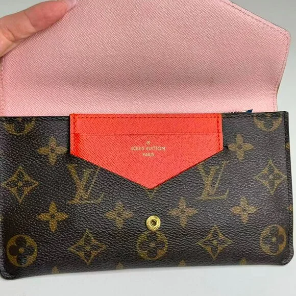 Louis Vuitton Monogram Canvas Wallet with Blue & Orange Accessories - Picture 8 of 11